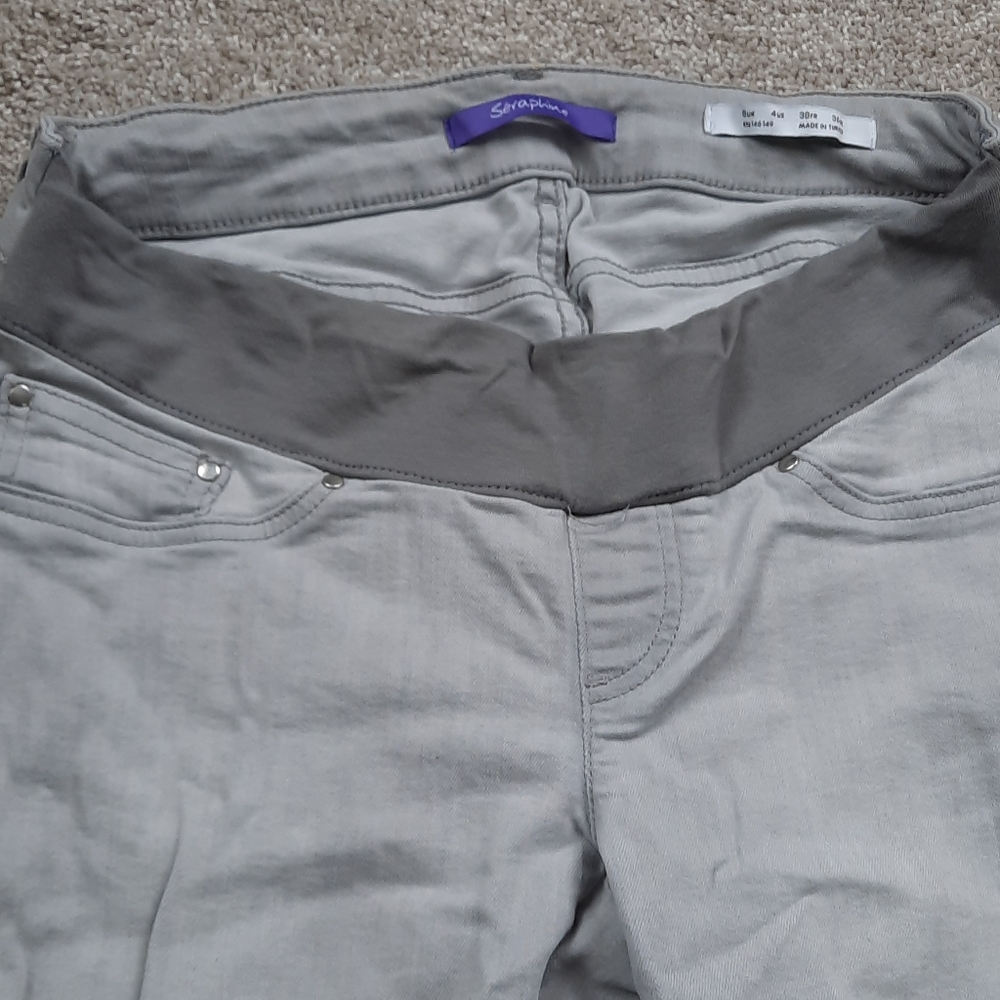 Seraphine Maternity Light Gray Jeans - Picture 2 of 3